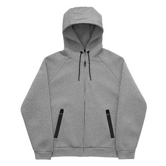 Alexander Wang x H&M Grey Scuba Biker Hoodie Zip Jacket RARE - Picture 2 of 8